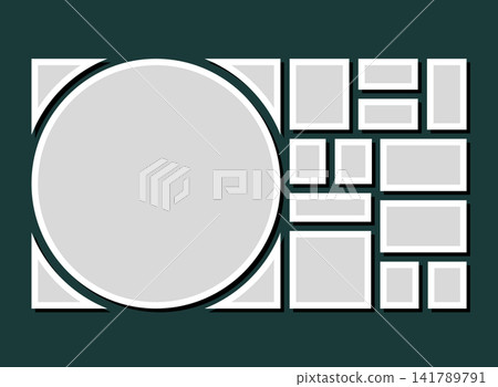 Template collage of thirteen frames, images, photo 141789791