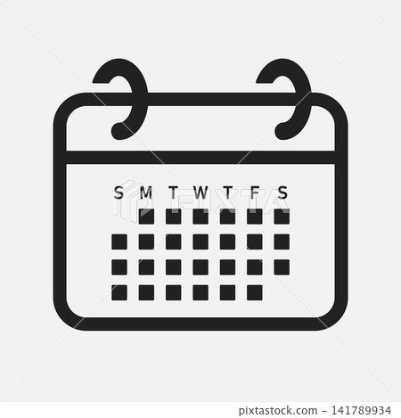 Template icon page calendar month, days week Template icon page calendar month, days week 141789934