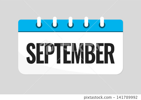Vector template icon page calendar September month Vector template icon page calendar September month 141789992