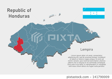 Vector map of Honduras - Lempira Department Vector map of Honduras - Lempira Department 141790009