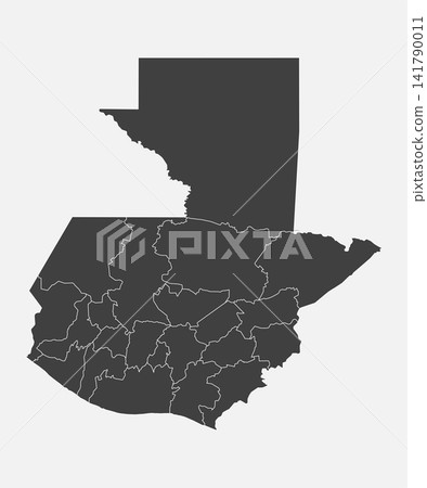 Vector map country Guatemala divided on regions Vector map country Guatemala divided on regions 141790011