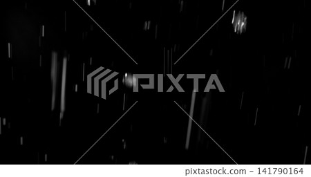 High speed close up of falling rain droplets isolated on a black background creating a realistic weather VFX overlay perfect for cinematic compositing visual effects motion graphics and atmospheric High speed close up of falling rain droplets isolated on a black background creating a realistic weather VFX overlay perfect for cinematic compositing visual effects motion graphics and atmospheric 141790164