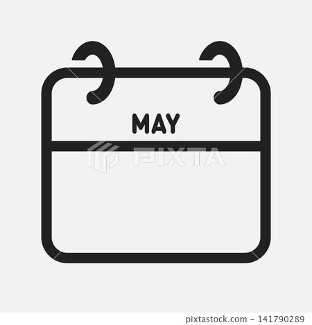 Icon calendar May month, empty space reminder Icon calendar May month, empty space reminder 141790289