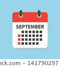 Vector template icon page calendar month September 141790297
