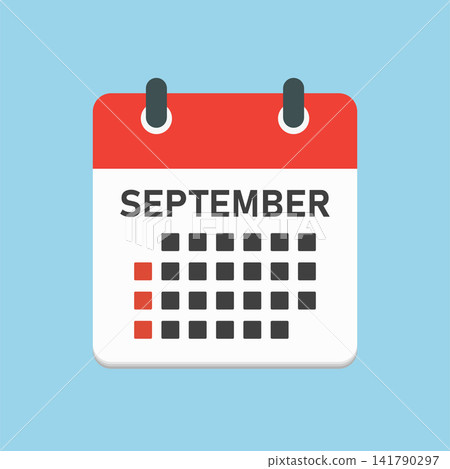 Vector template icon page calendar month September 141790297