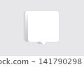 Speech bubble blank frame, text quote box, message 141790298