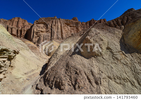 Red rock walls towering over Golden Canyon Red rock walls towering over Golden Canyon 141793460