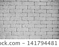 White painted brick wall texture background 141794481