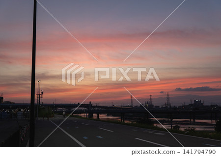 A sunset A sunset 141794790