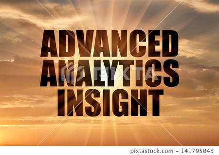Advanced Analytics Insight Concept On Dramatic Sunset Sky With Sun Rays Advanced Analytics Insight Concept On Dramatic Sunset Sky With Sun Rays 141795043