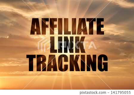Affiliate Link Tracking Concept On Dramatic Sunset Sky With Sun Rays Affiliate Link Tracking Concept On Dramatic Sunset Sky With Sun Rays 141795055