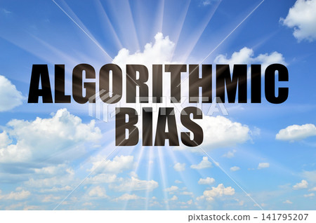 Algorithmic Bias Technology Concept over Blue Sky with Sunbeams Algorithmic Bias Technology Concept over Blue Sky with Sunbeams 141795207