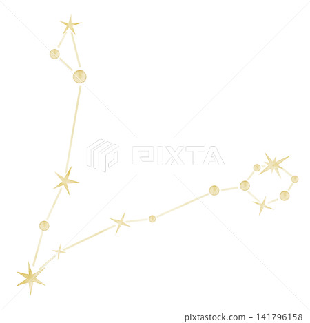 Pisces watercolor constellation illustration on isolated background. Golden zodiac star map for astrology, horoscope, nursery decor, celestial collections and fantasy designs. Pisces watercolor constellation illustration on isolated background. Golden zodiac star map for astrology, horoscope, nursery decor, celestial collections and fantasy designs. 141796158