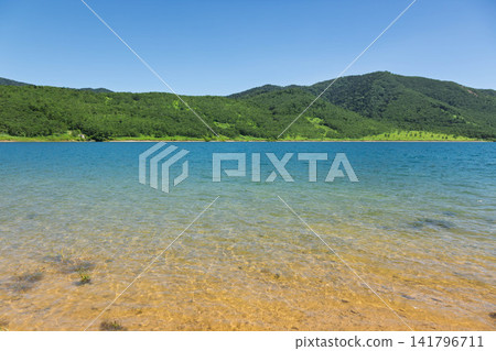 Lakeside of Lake Nozori, Nakanojo Town, Gunma Prefecture Lakeside of Lake Nozori, Nakanojo Town, Gunma Prefecture 141796711