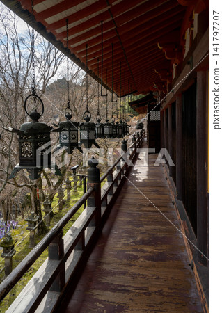 Hanging lanterns swaying in the corridor Hanging lanterns swaying in the corridor 141797207