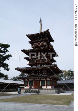 藥師寺西塔經過精美的重建 141797275