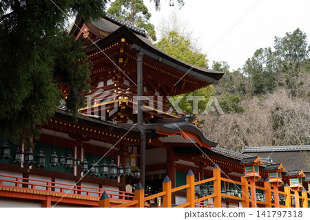 春日大神社的朱紅色神社建築群 春日大神社的朱紅色神社建築群 141797318