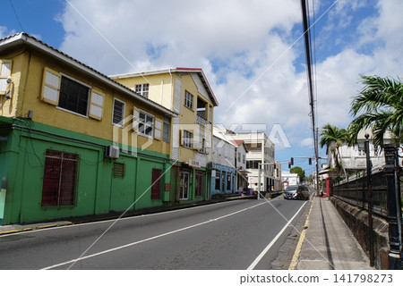 Streetscape of St. Kitts and Nevis, Caribbean Sea Streetscape of St. Kitts and Nevis, Caribbean Sea 141798273