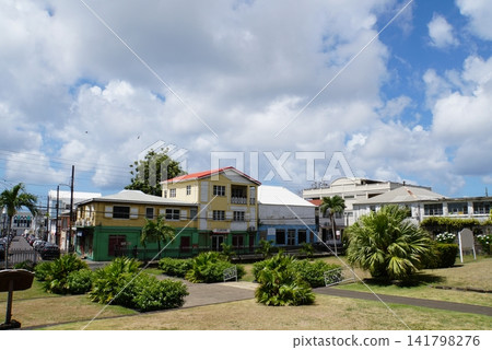 Streetscape of St. Kitts and Nevis, Caribbean Sea Streetscape of St. Kitts and Nevis, Caribbean Sea 141798276