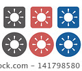 Simple sun weather icon set 141798580