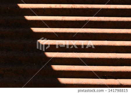 old zinc metal roof background with sunlight, construction industry old zinc metal roof background with sunlight, construction industry 141798815