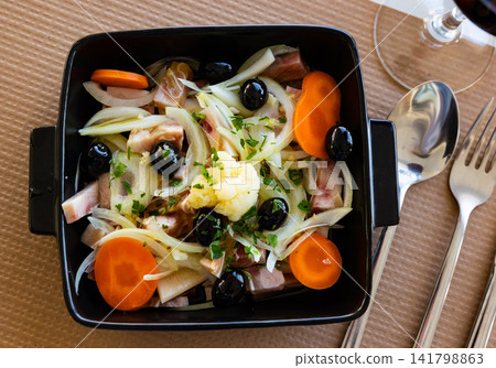 Pork ear salad, dish of Portuguese cuisine Pork ear salad, dish of Portuguese cuisine 141798863