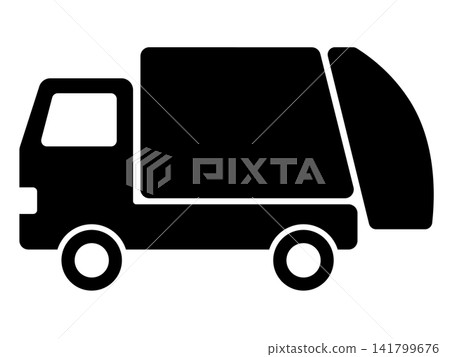 垃圾車輪廓（環衛車圖示） 141799676