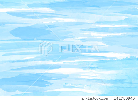 Blue, hand-painted watercolor-style water background image Blue, hand-painted watercolor-style water background image 141799949