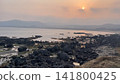 從北海道瀨田町高之洲岬眺望日本海沿岸風光 141800425