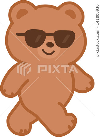 Bear Character with Sunglasses 141800930