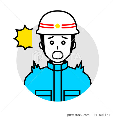 一位男性急救員的圖示（驚訝） 141801167