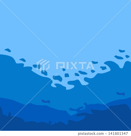 An Abstract Blue Water Waves Illustration An Abstract Blue Water Waves Illustration 141801347