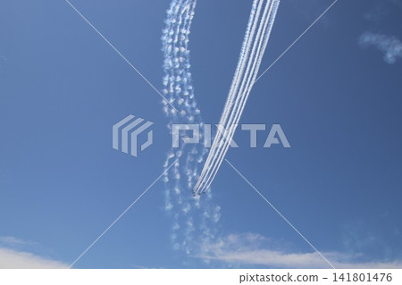Air Self-Defense Force Blue Impulse formation flight Air Self-Defense Force Blue Impulse formation flight 141801476