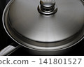 Stainless steel frying pan and lid (2) 141801527