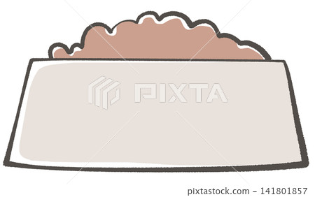 Illustration of a pet food bowl and dry food. Illustration of a pet food bowl and dry food. 141801857