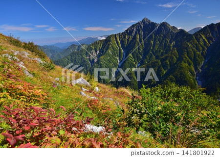 Hiking in the Dainichi Mountain Range on a clear autumn day Hiking in the Dainichi Mountain Range on a clear autumn day 141801922