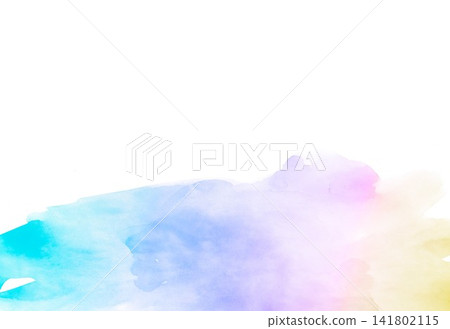 彩虹色水彩背景 彩虹色水彩背景 141802115