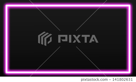Pink glowing neon-style rectangular frame illustration material Pink glowing neon-style rectangular frame illustration material 141802631