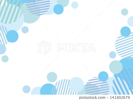Striped Circle and Dot Postcard Frame / Blue Striped Circle and Dot Postcard Frame / Blue 141802679