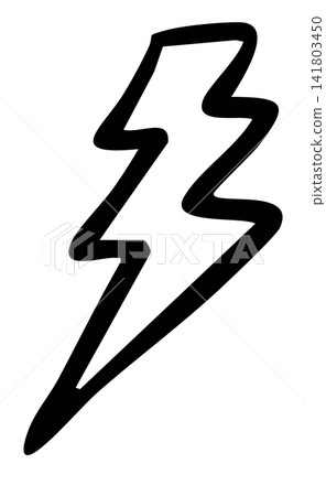 Hand drawn thunder storm sign outline for bad weather, temperature, heavy rain, rainy season, sticker, tattoo, decorations, patch, brooch, shirt print, sign, symbol, expression, icon, sky and clouds Hand drawn thunder storm sign outline for bad weather, temperature, heavy rain, rainy season, sticker, tattoo, decorations, patch, brooch, shirt print, sign, symbol, expression, icon, sky and clouds 141803450
