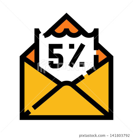 Mail envelope opening with discount percentage offer Mail envelope opening with discount percentage offer 141803792