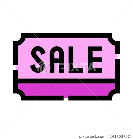 Pink sale ticket with discount voucher concept Pink sale ticket with discount voucher concept 141803797