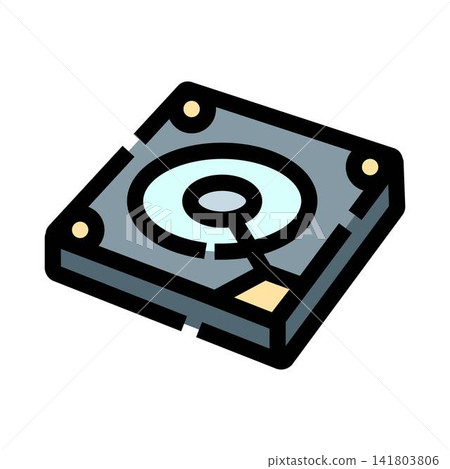 Computer hard disk drive storing digital data icon Computer hard disk drive storing digital data icon 141803806