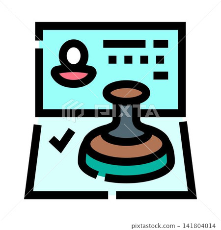 Travel document identity verification with approval stamp Travel document identity verification with approval stamp 141804014