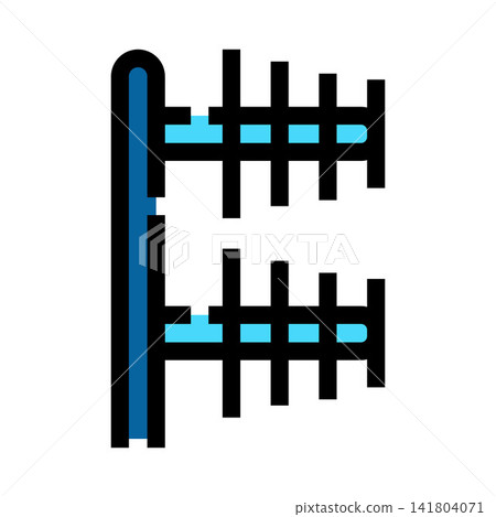 Television antenna broadcasting wireless signal technology icon 141804071
