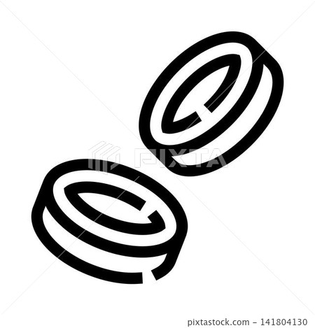 Falling outline coins illustrating finance and payment concepts Falling outline coins illustrating finance and payment concepts 141804130