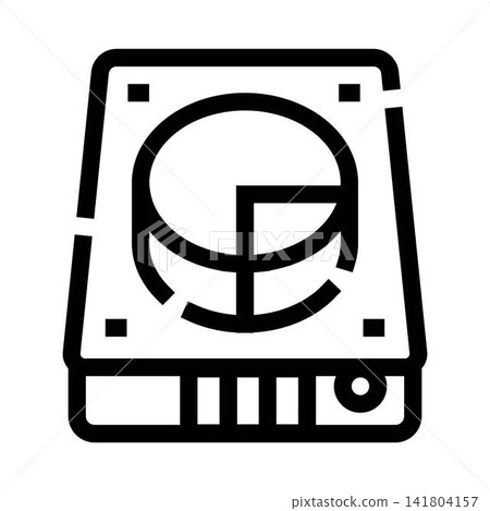 Hard disk drive storing digital data concept Hard disk drive storing digital data concept 141804157