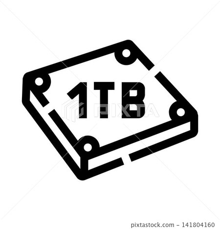 Computer hardware storage 1tb data capacity icon 141804160