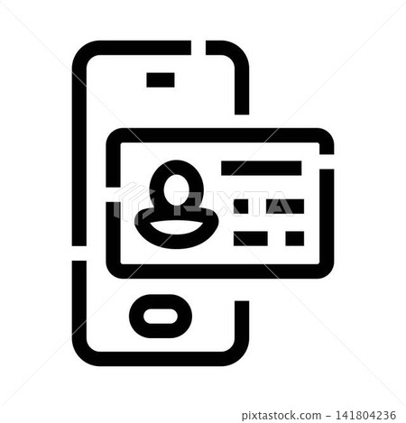 Smartphone displaying digital id card for identity verification Smartphone displaying digital id card for identity verification 141804236