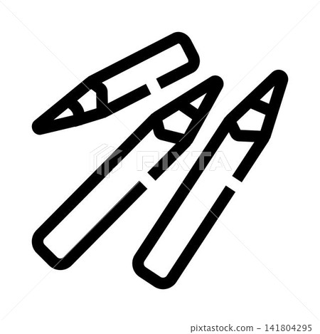 Pencils icon symbolizing drawing creativity and education supplies Pencils icon symbolizing drawing creativity and education supplies 141804295